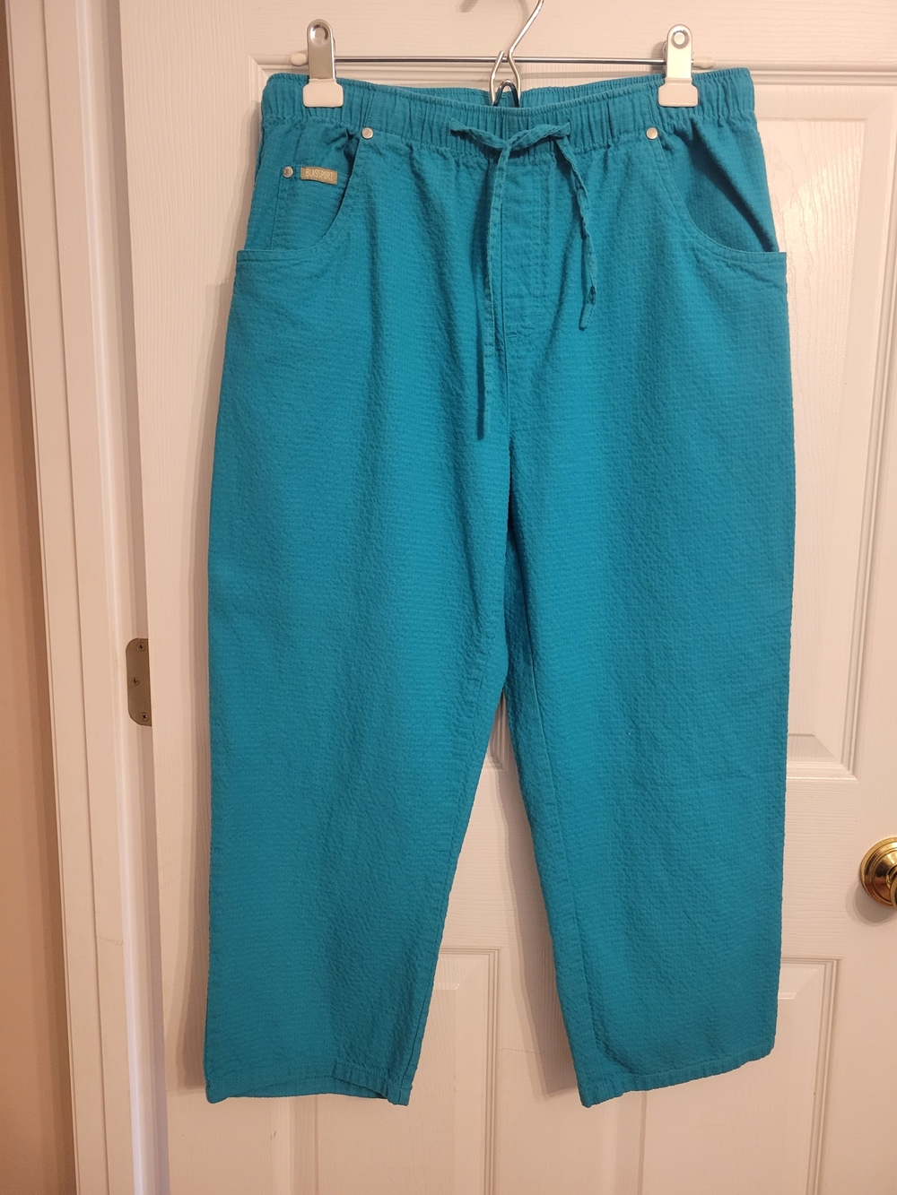 Women’s Teal Drawstring Cropped Pants